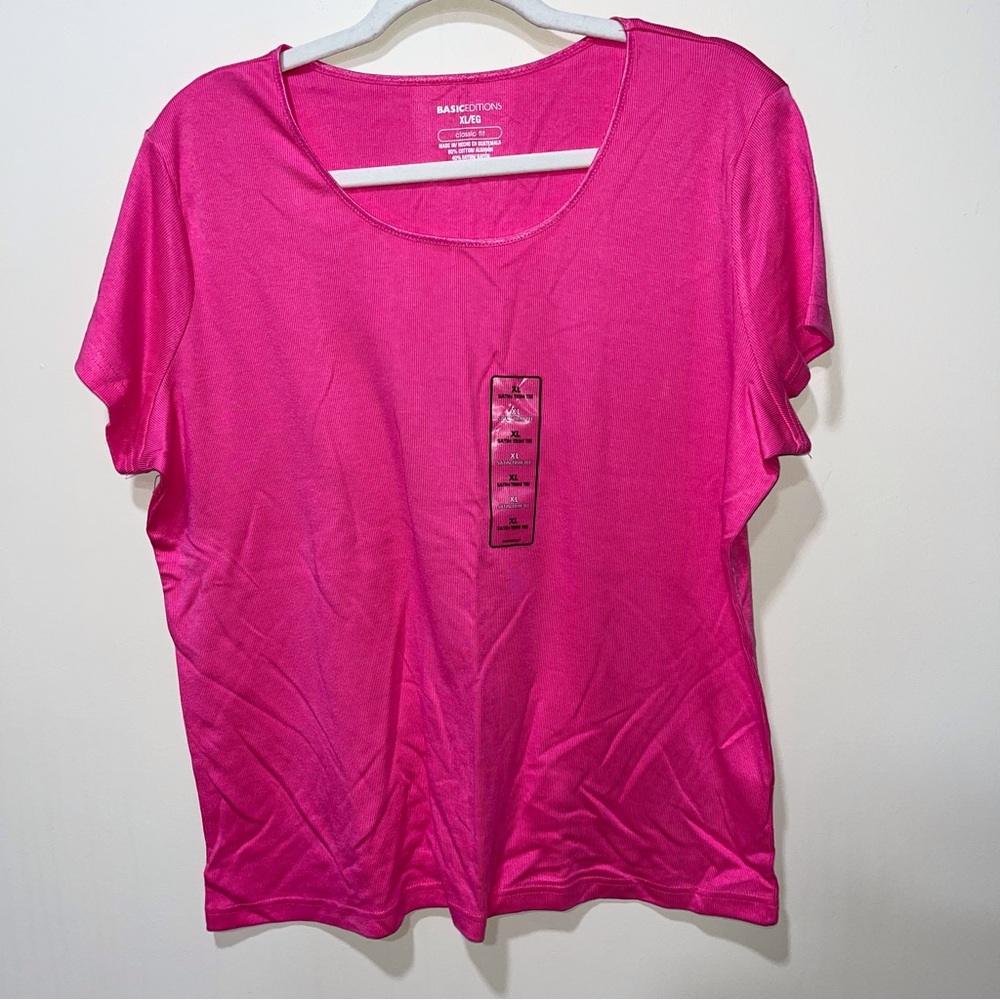 New Basic Editions Classic Fit Pink Tee